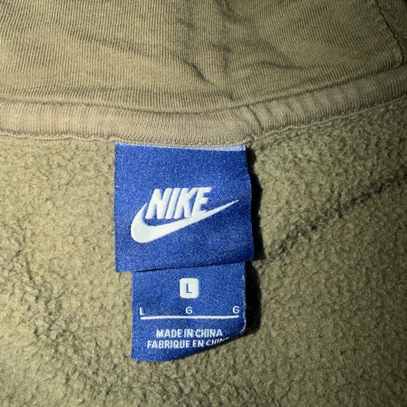 Nike Men's Dark Green Zip-Up Hoodie - Picture 3 of 3